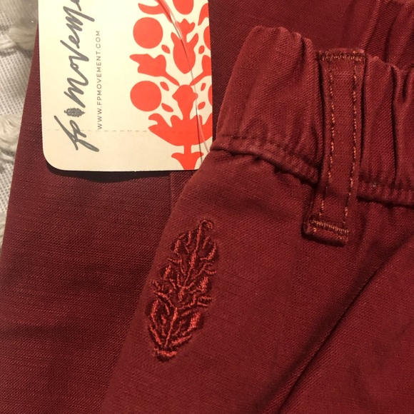 Free People Voyage Utility Cargo Wide Leg Pants In Cowboy. NWT! Sz XS - Picture 7 of 9